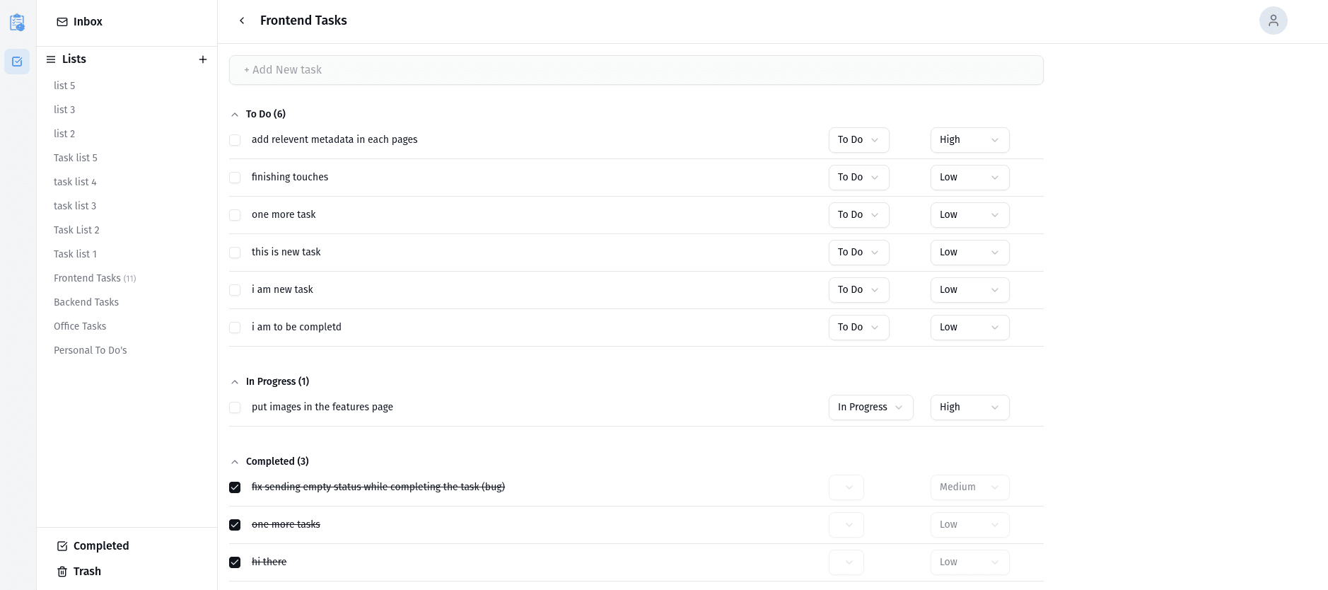 Dyno List Dashboard Preview
